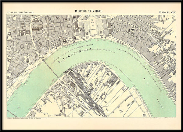Map of Bordeaux 1886