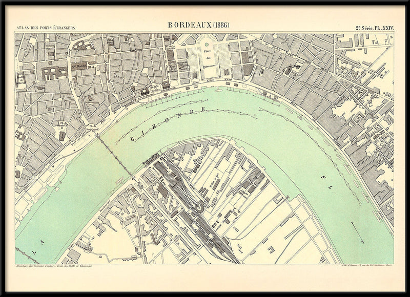 Map of Bordeaux 1886