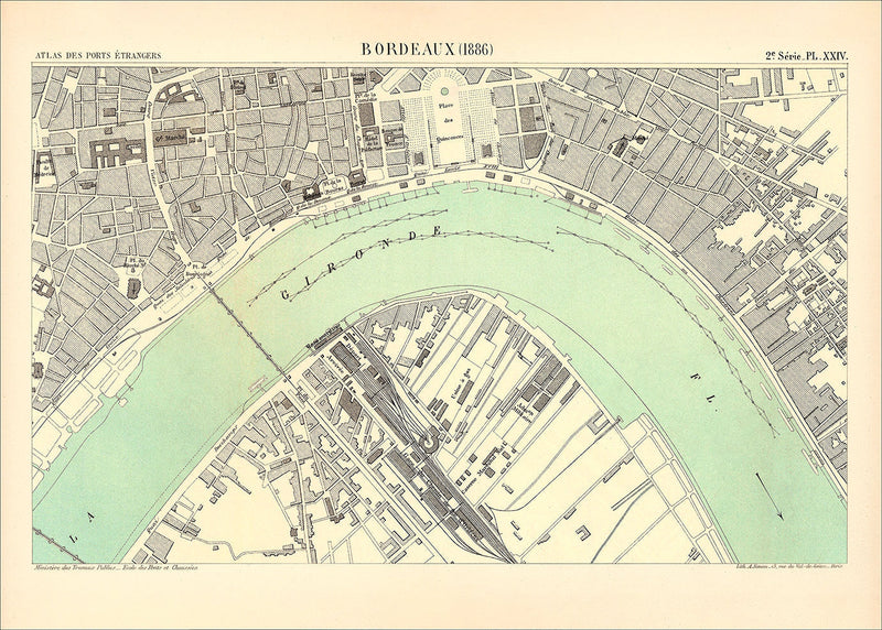 Map of Bordeaux 1886