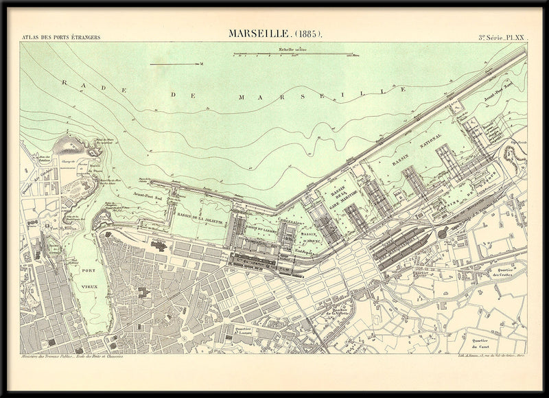 Map of Marseille 1885