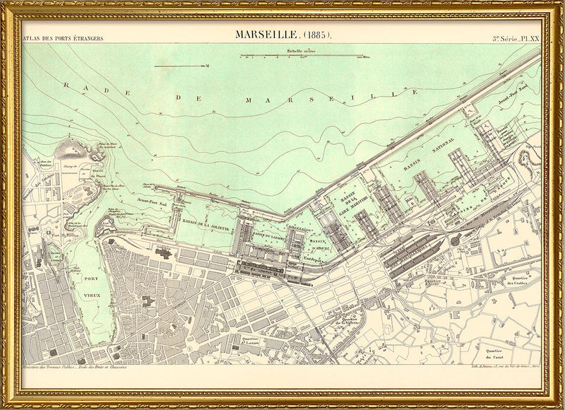 Map of Marseille 1885
