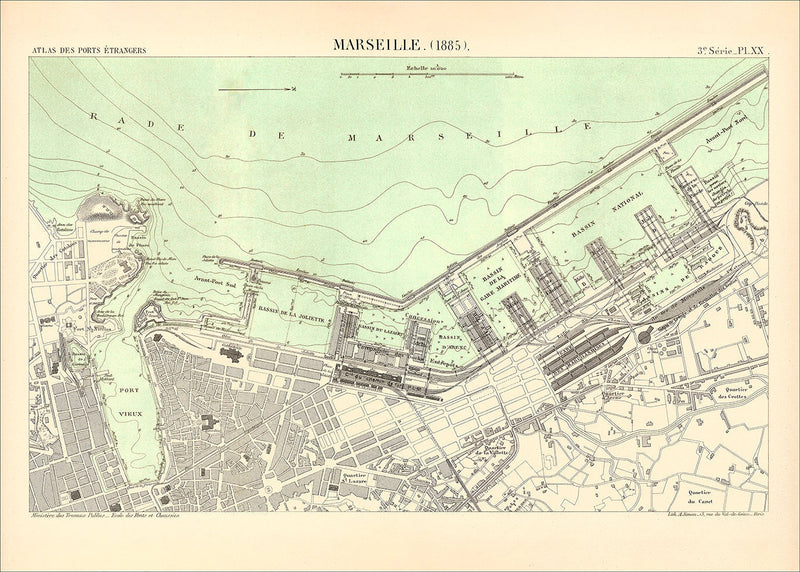 Map of Marseille 1885