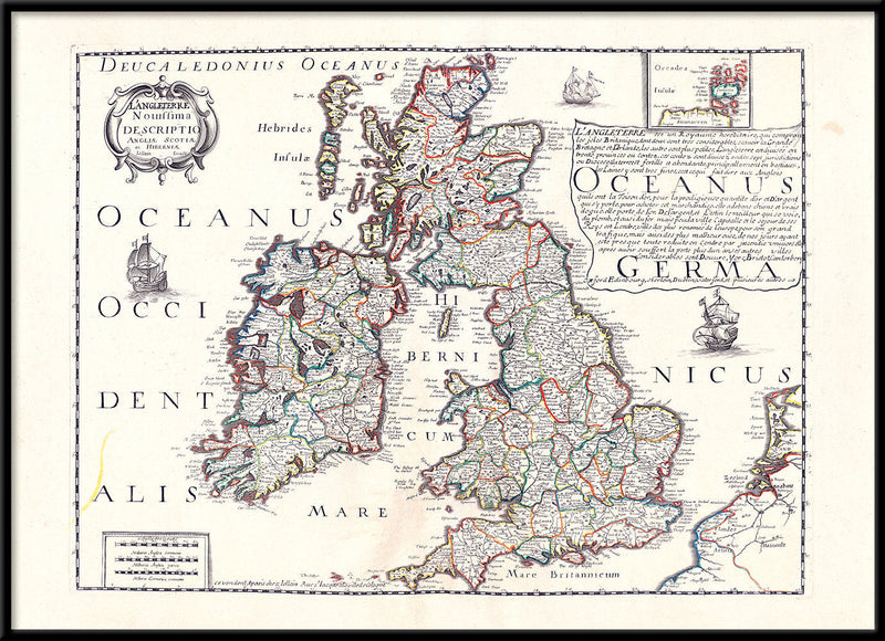 Map of the Bristish Isles, 1650