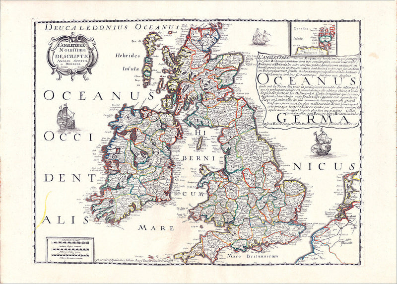 Map of the Bristish Isles, 1650