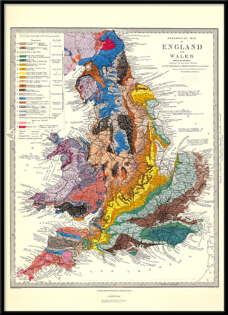 Geological Map of England and Wales 1872