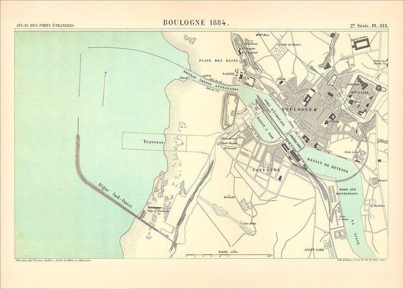 Map of Boulogne 1884