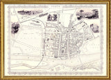 Classic Vintage City Map of Perth, Scotland 1851