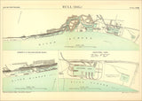 Map of Hull, England 1885