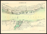 Map of Liverpool, England 1885