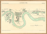 Vintage City Map of London Docks, England 1885