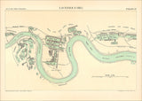 Vintage City Map of London Docks, England 1885