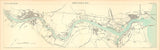 Vintage City Map of Newcastle Harbour, England 1878