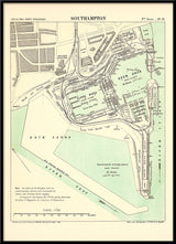 Vintage City Map of Southampton Harbour, 1878