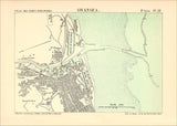 Map of Swansea, Wales 1885