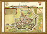 Medieval City Map of Armentières 1699