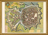 Medieval City Map of Arras 1699