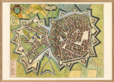Medieval City Map of Arras 1699