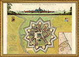 Medieval City Map of Brouckerque 1699