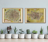 Medieval City Map of Douai 1699