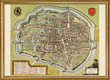 Medieval City Map of Douai 1699