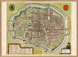 Medieval City Map of Douai 1699