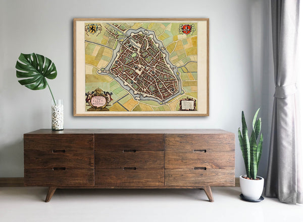 Medieval City Map of Lille 1699