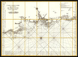 Vintage Nautical Chart of the Coast of Bretagne #1