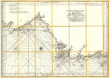 Vintage Nautical Chart of the Coast of Bretagne #2