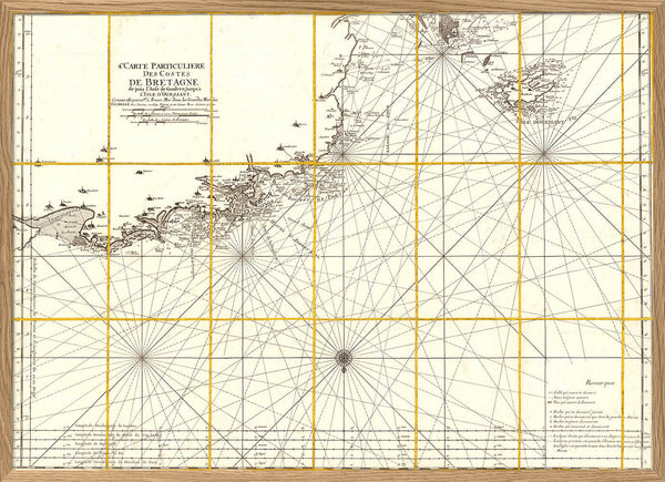 Vintage Nautical Chart of the Coast of Bretagne #3