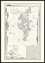 Vintage Nautical Chart of the Shetland Islands