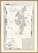 Vintage Nautical Chart of the Shetland Islands