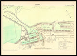Vintage City Map of Leith Harbour, Edinburgh 1884