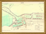 Vintage City Map of Leith Harbour, Edinburgh 1884