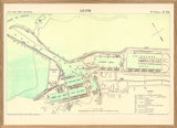 Vintage City Map of Leith Harbour, Edinburgh 1884