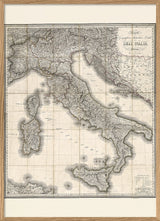 Carta geografica statistica e postale dell'Italia