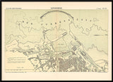 Map of Livorno, Italy 1884