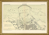Map of Livorno, Italy 1884