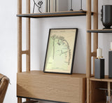 Map of Napoli, Italy 1889