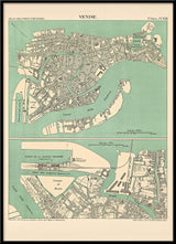 Map of Venice, Italy 1887