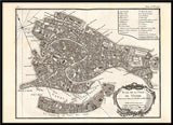 Vintage City Map of Venice, 1764