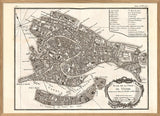 Vintage City Map of Venice, 1764