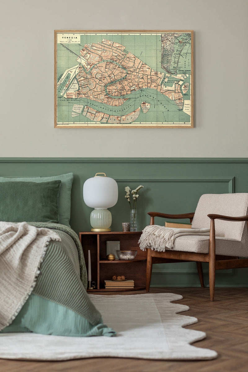 Vintage City Map of Venice, 1886