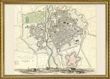 Vintage City Map of Parma, 1840