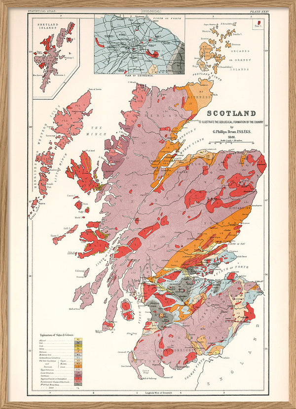 Geological Map of Scotland 1888