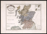 Vintage Map of Scotland 1795