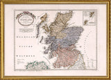Vintage Map of Scotland 1795