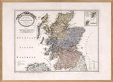 Vintage Map of Scotland 1795