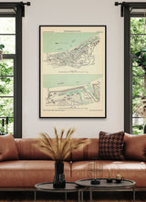 Map of Bremerhafen, Germany 1878