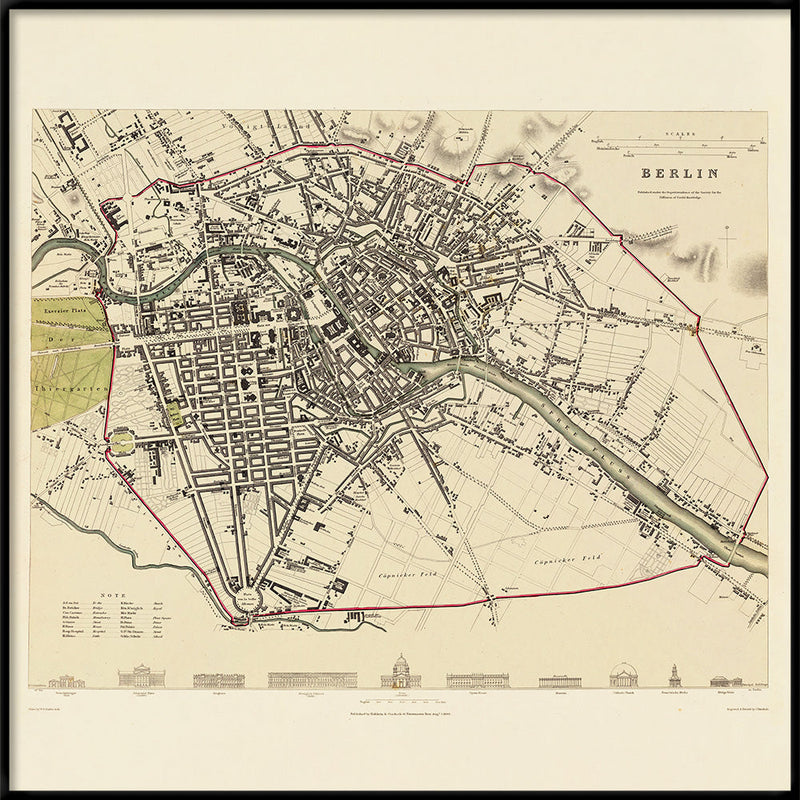 Vintage city Map of Berlin