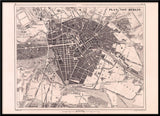 Vintage city Map of Berlin, black & white